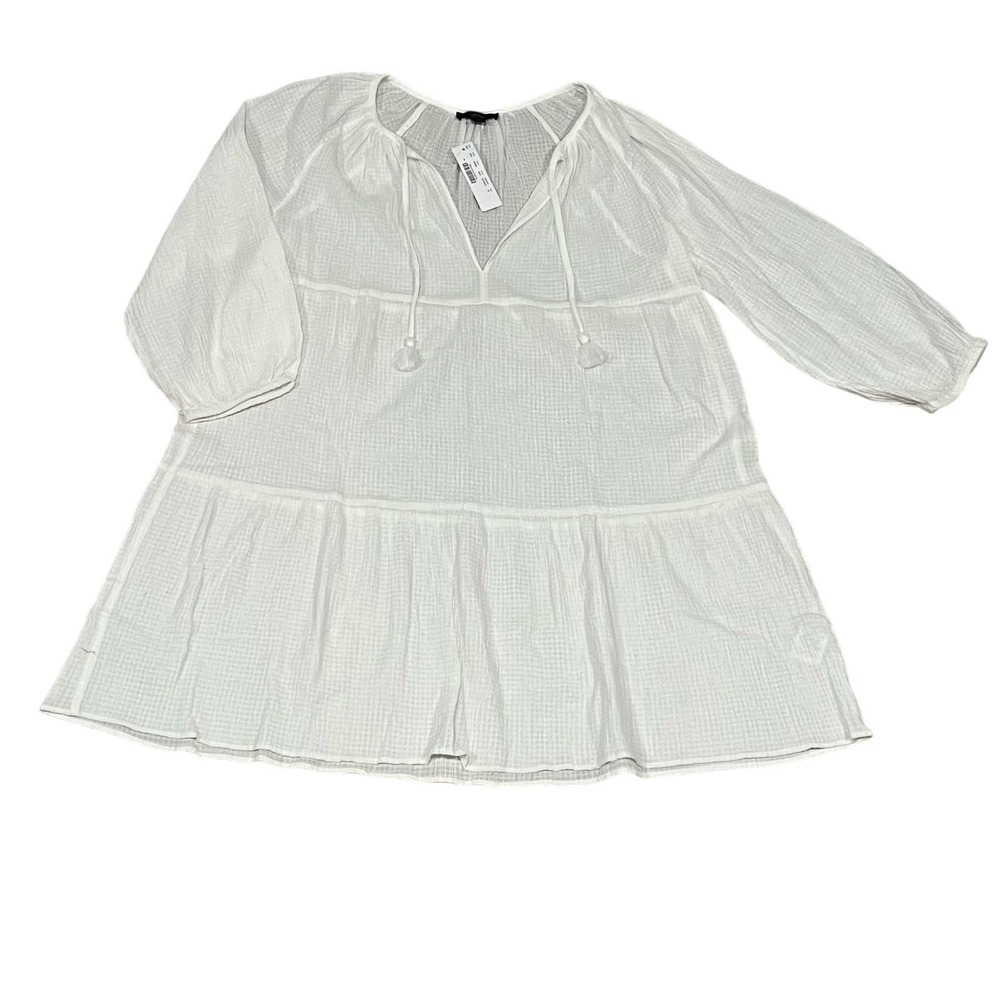 J‎ Crew White Gauze Cover-up, New, Sz M, 730-A